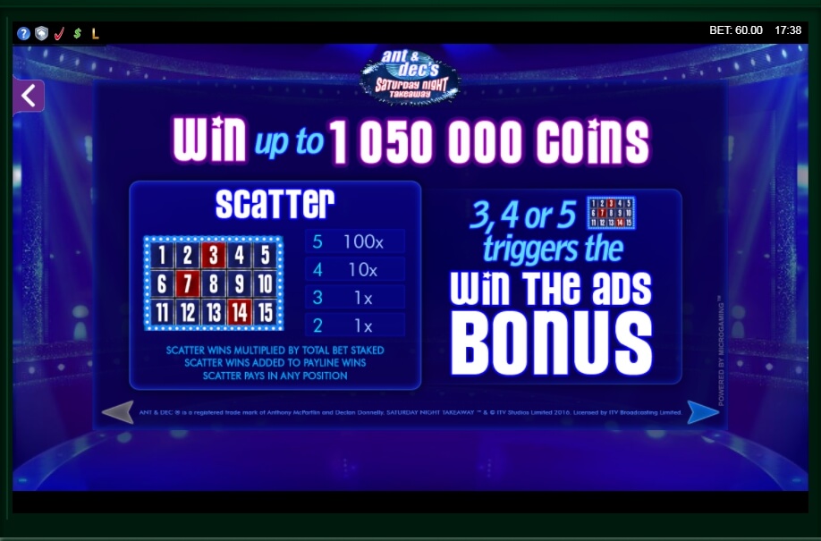 ant and decs saturday night takeaway slot machine detail image 5