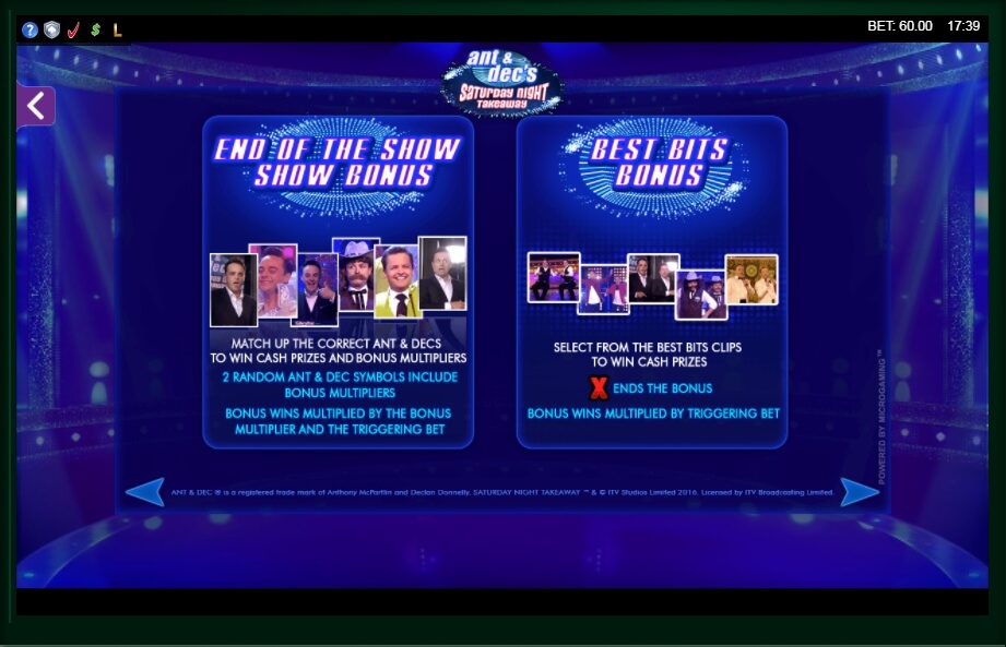ant and decs saturday night takeaway slot machine detail image 2