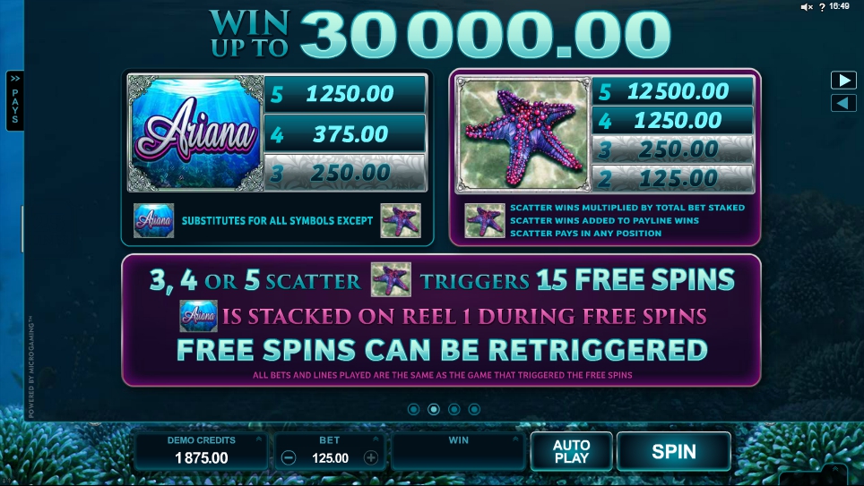 ariana slot machine detail image 2