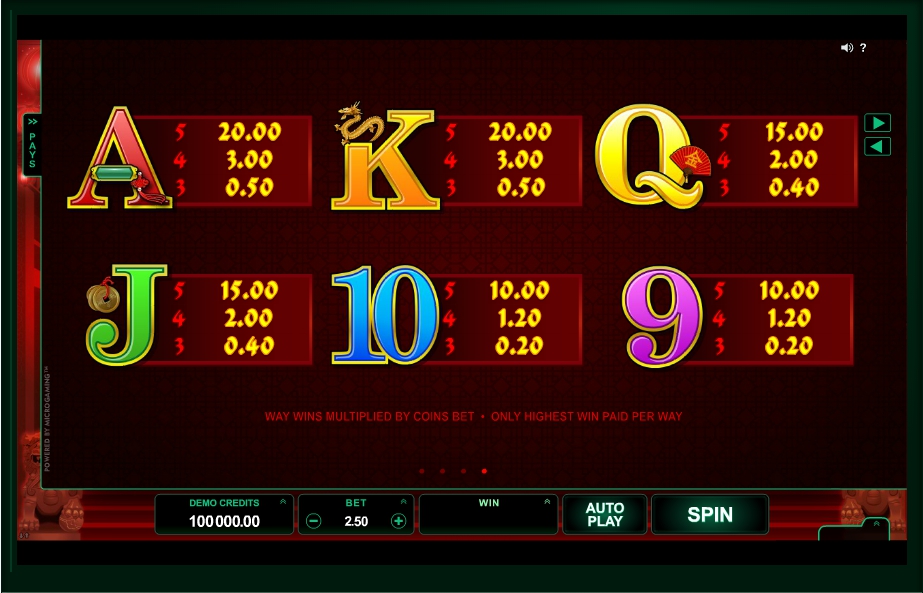 dragon dance slot machine detail image 0