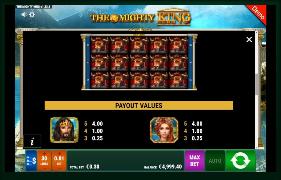 the mighty king slot machine detail image 3
