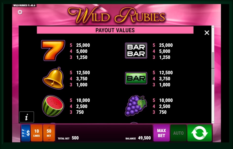 wild rubies red hot firepot slot machine detail image 7