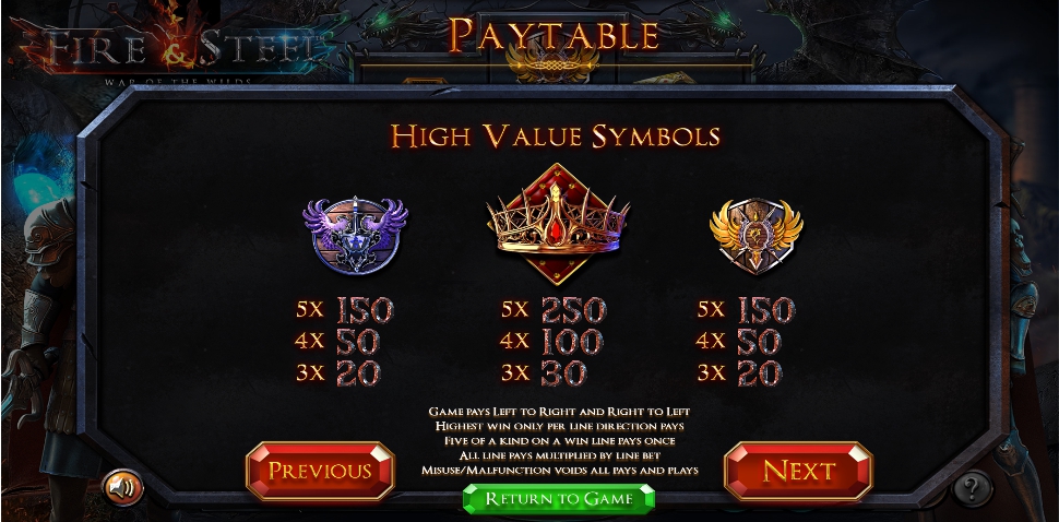 fire & steel slot machine detail image 3