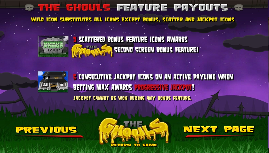 the ghouls slot machine detail image 3