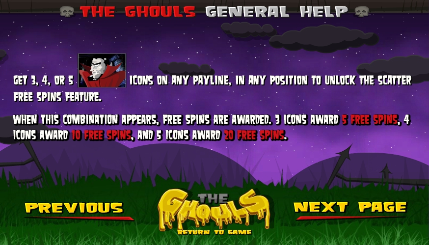 the ghouls slot machine detail image 2