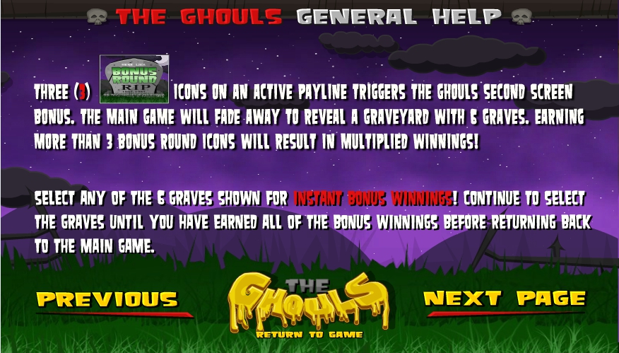 the ghouls slot machine detail image 1