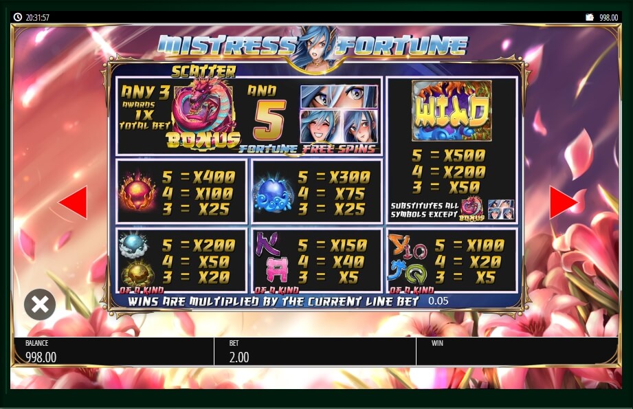 Mistress of Fortune slot