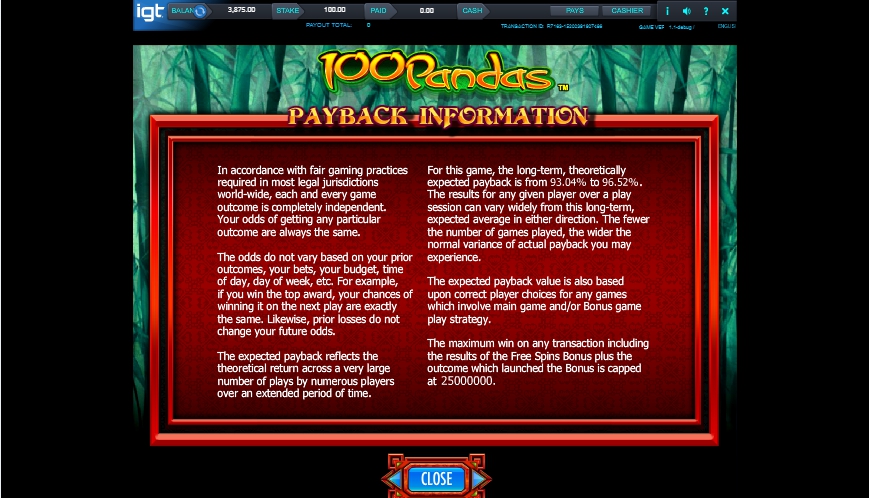 Jogos de casino gratis 100 Pandas