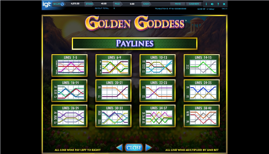 Golden Goddess Slot Machine Big Win