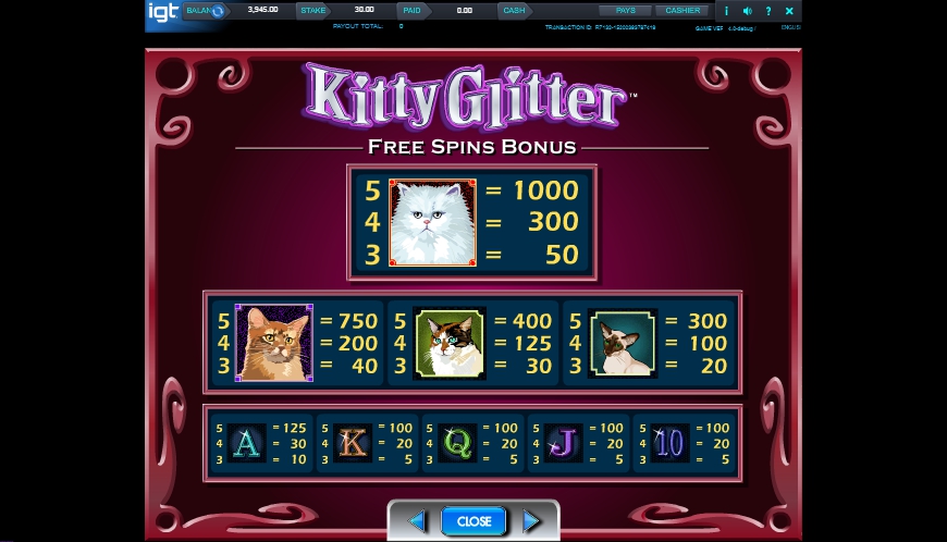 kitty glitter slot machine big win