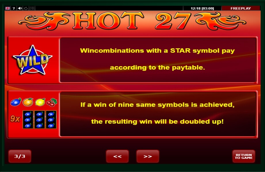 hot 27 slot machine detail image 0