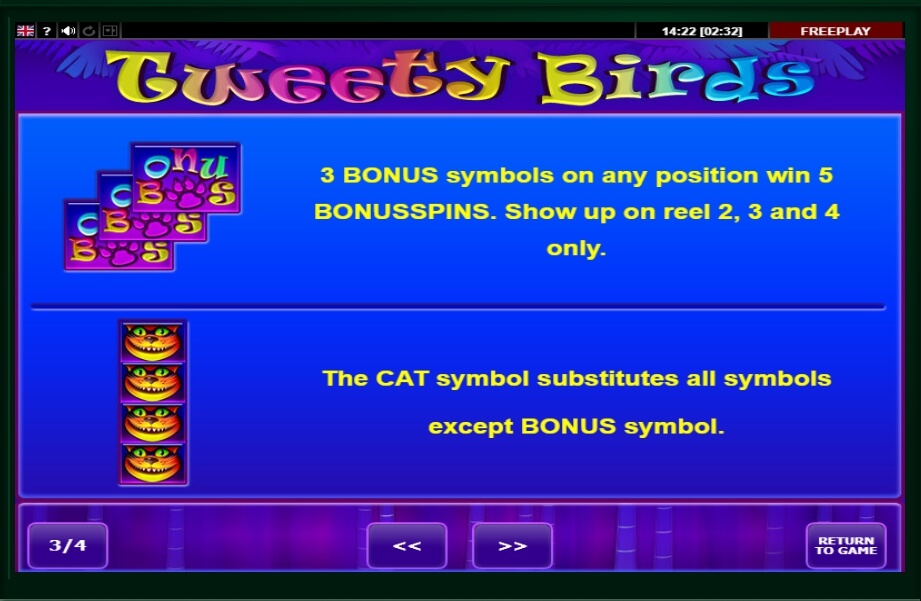tweety birds slot machine detail image 1
